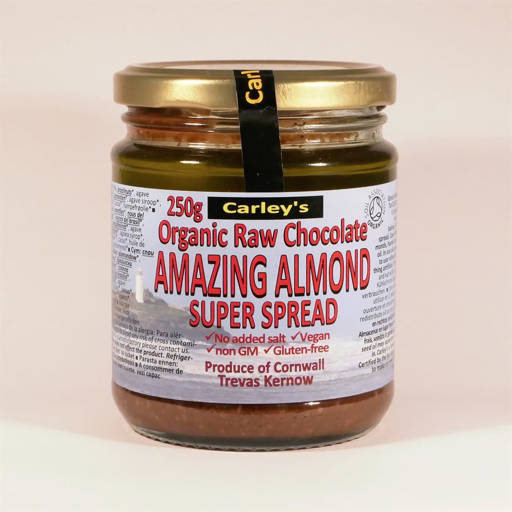 Carley's Org Raw Chocolate Amazing Almond Super Spread 250g