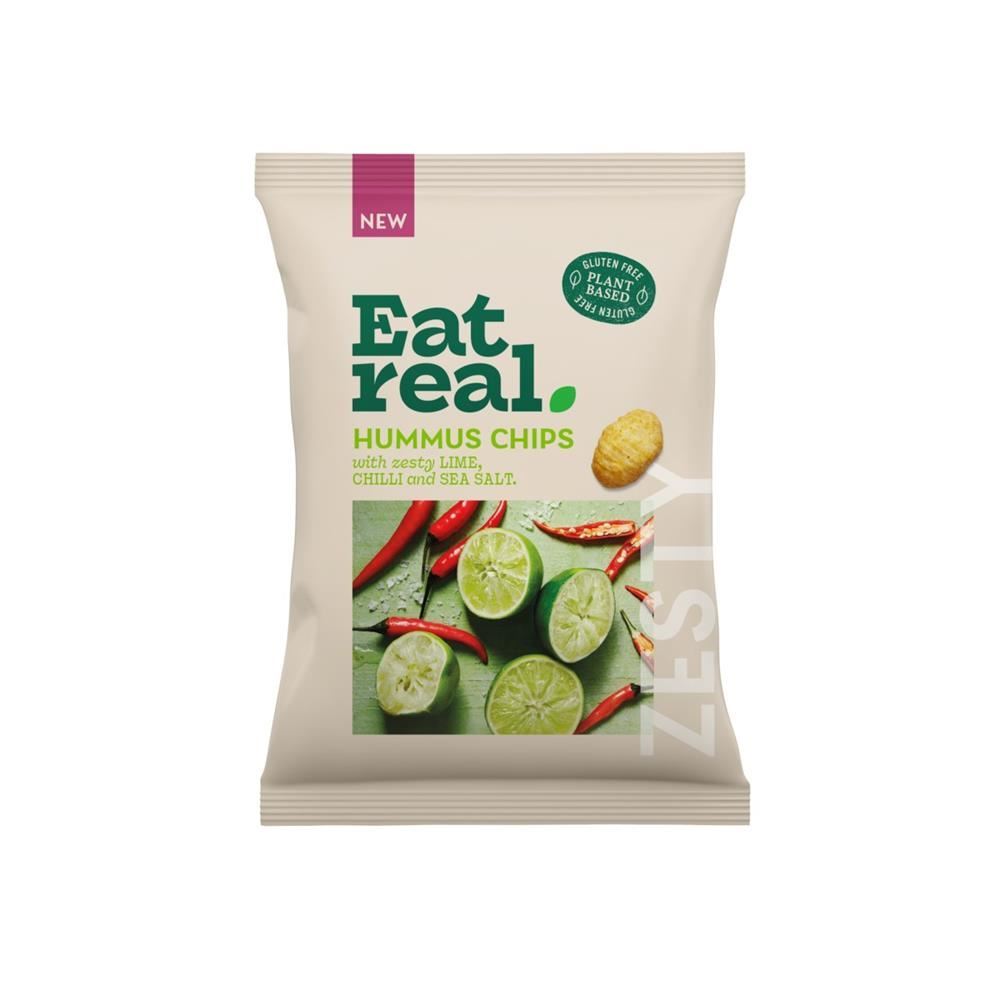 Eat Real Hummus Chips Chilli Lime and Sea Salt 110g - 10 Pack