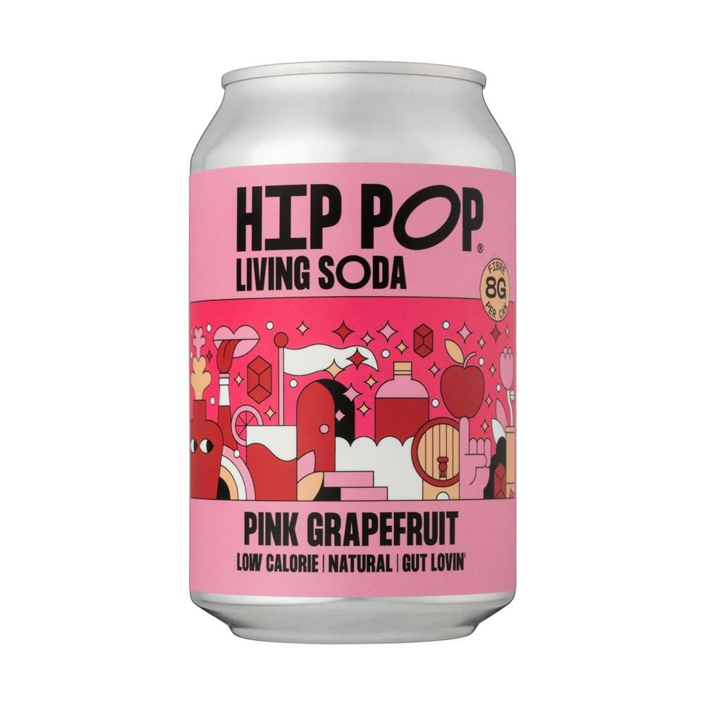 Hip Pop Living Soda Pink Grapefruit 330 ml