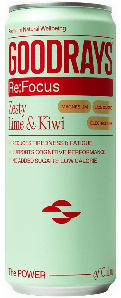 Goodrays Re:Focus Lime & Kiwi 330ml - 12 Pack