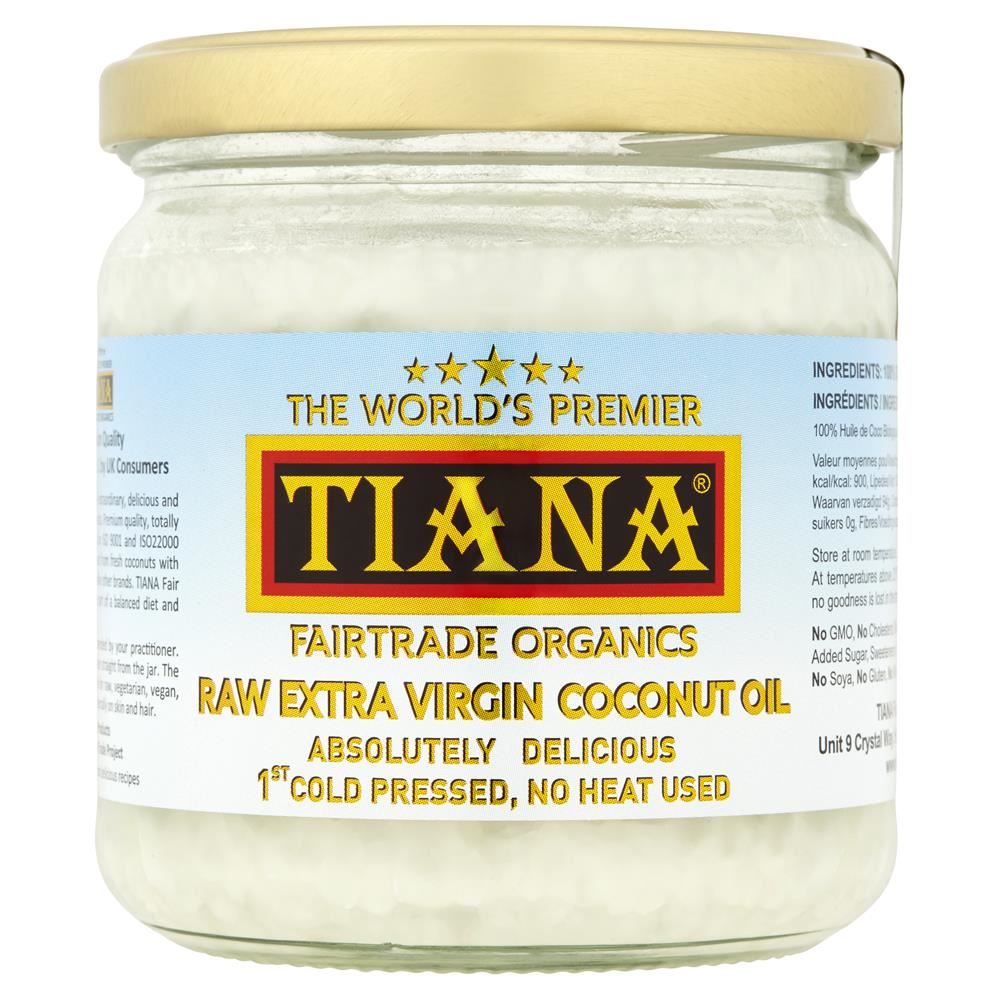 Tiana Fairtrade Organics Raw Extra Virgin Coconut Oil UK no.1 350ml
