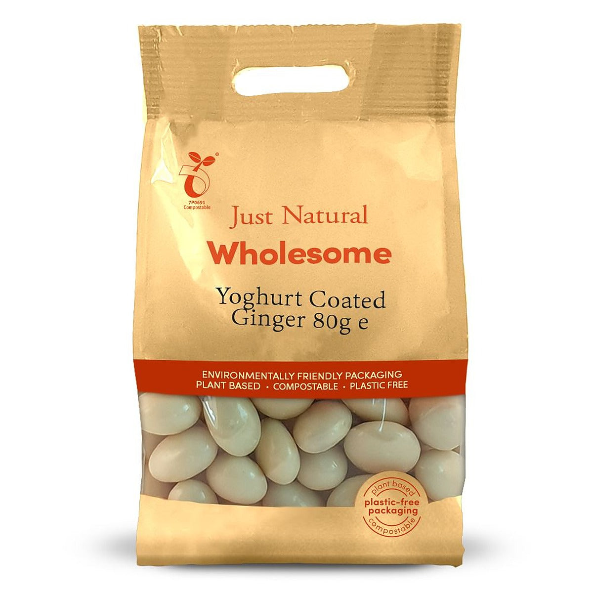 Just Natural Wholesome Yoghurt Coated Ginger 80g