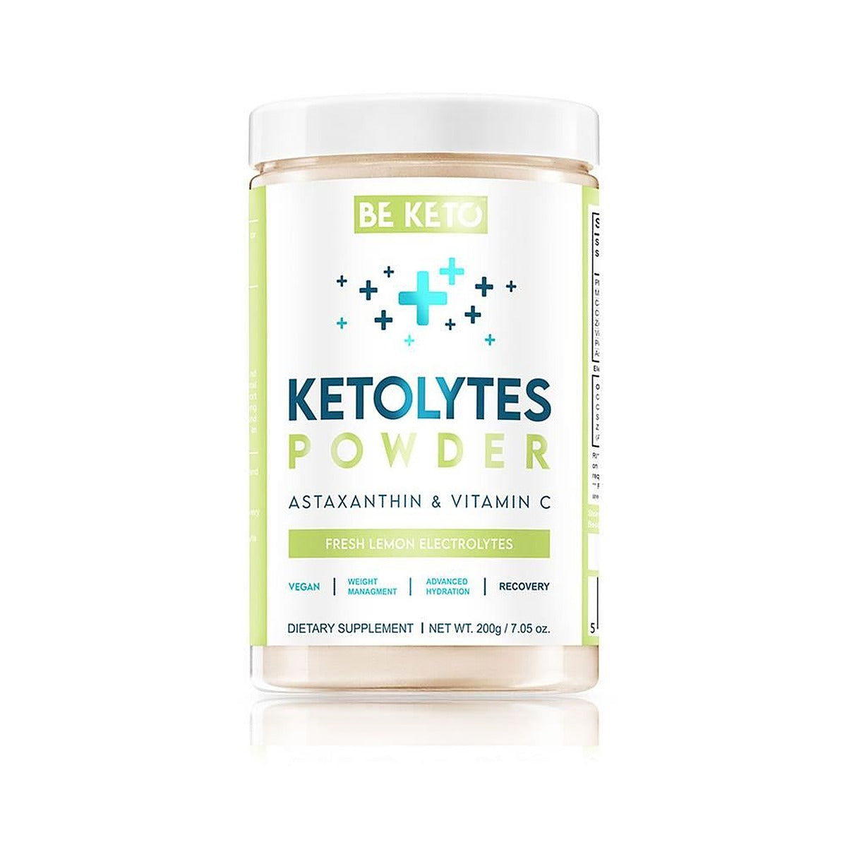 BeKeto Keto Electrolytes Powder Fresh Lemon 200g