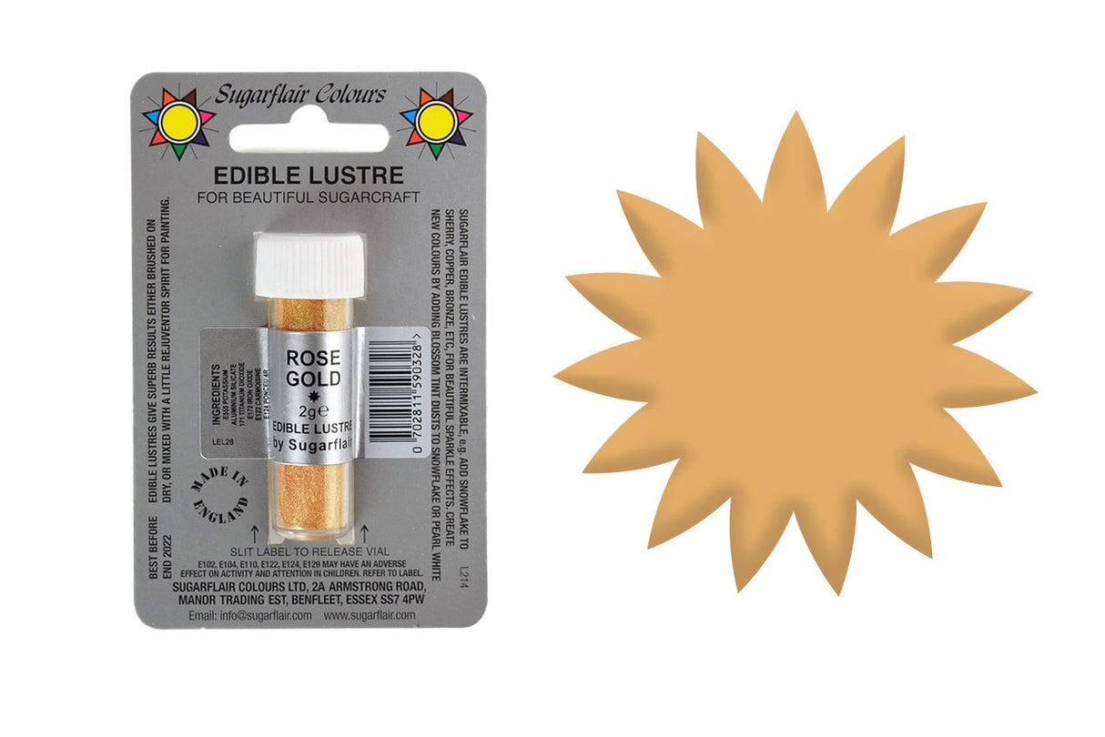 Sugarflair Edible Lustre - 2g All Shades