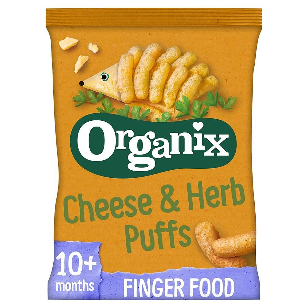 Organix Cheese & Herb Organic Finger Food Toddler Snack Corn Puffs 15g