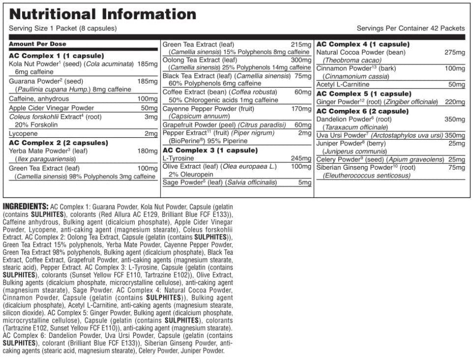 Universal Nutrition Animal Cuts 42 Fat Burning Packs for Diet & Weight Loss