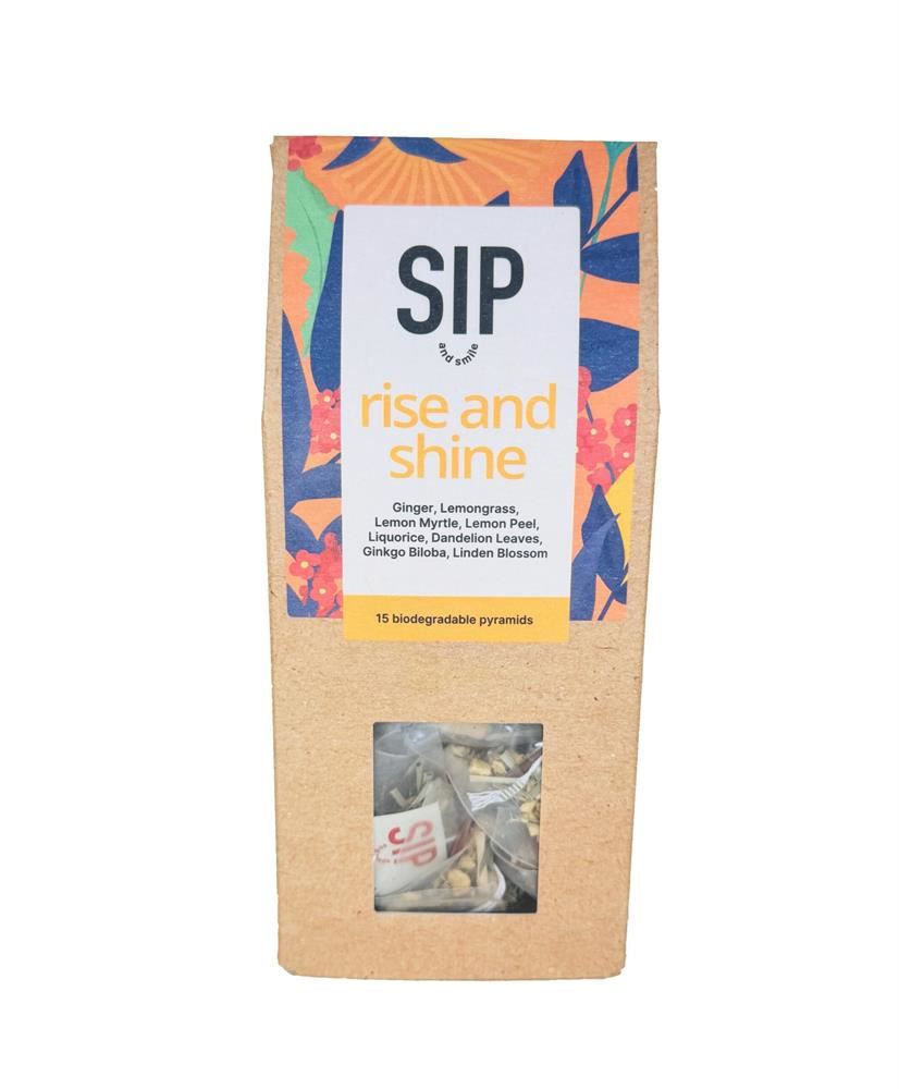 Sip and Smile Rise and Shine 15 Pyramid Tea Bags