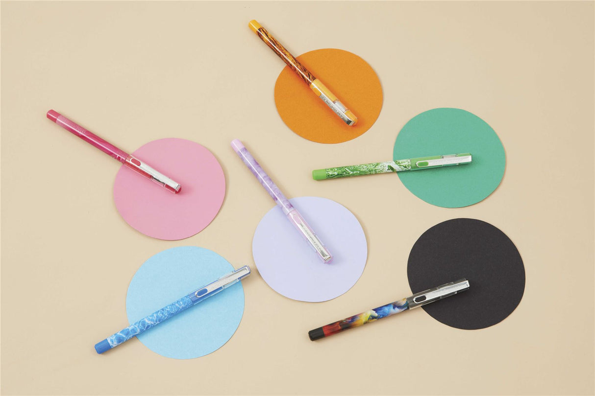 Helix Oxford Illusions Coloured Gel Pens Assorted Colours x6 Pack