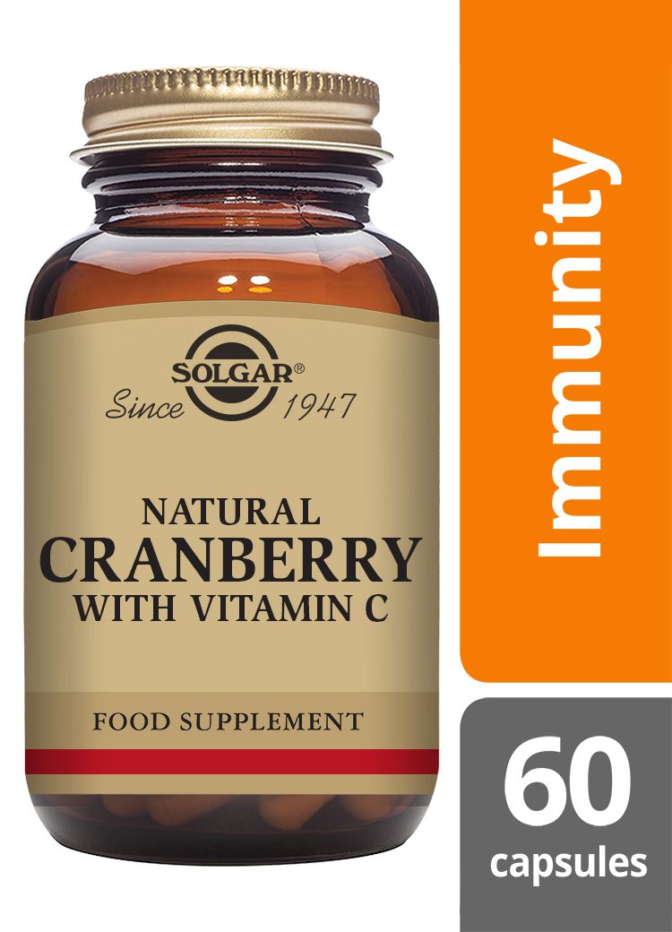 Solgar Natural Cranberry with Vitamin C - 60 Vegicaps