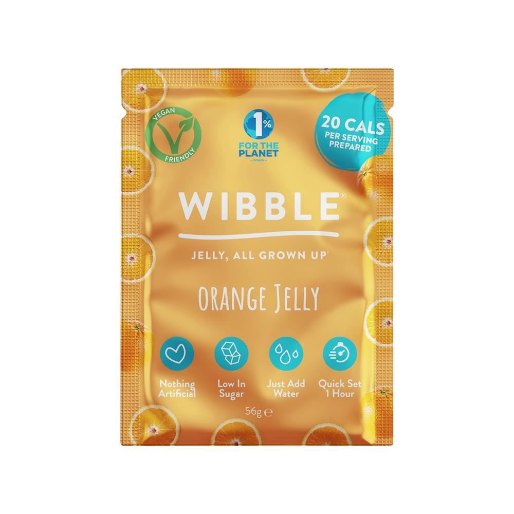 Wibble Orange Vegan Jelly Crystals 57g - 6 Pack