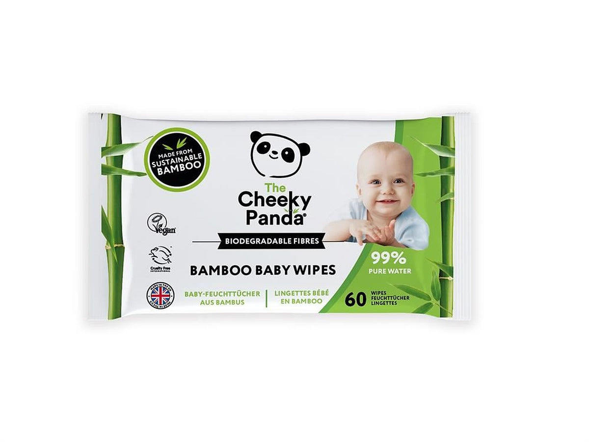 Cheeky Panda Biodegradable Bamboo Baby Wipes with 99% Purified Water