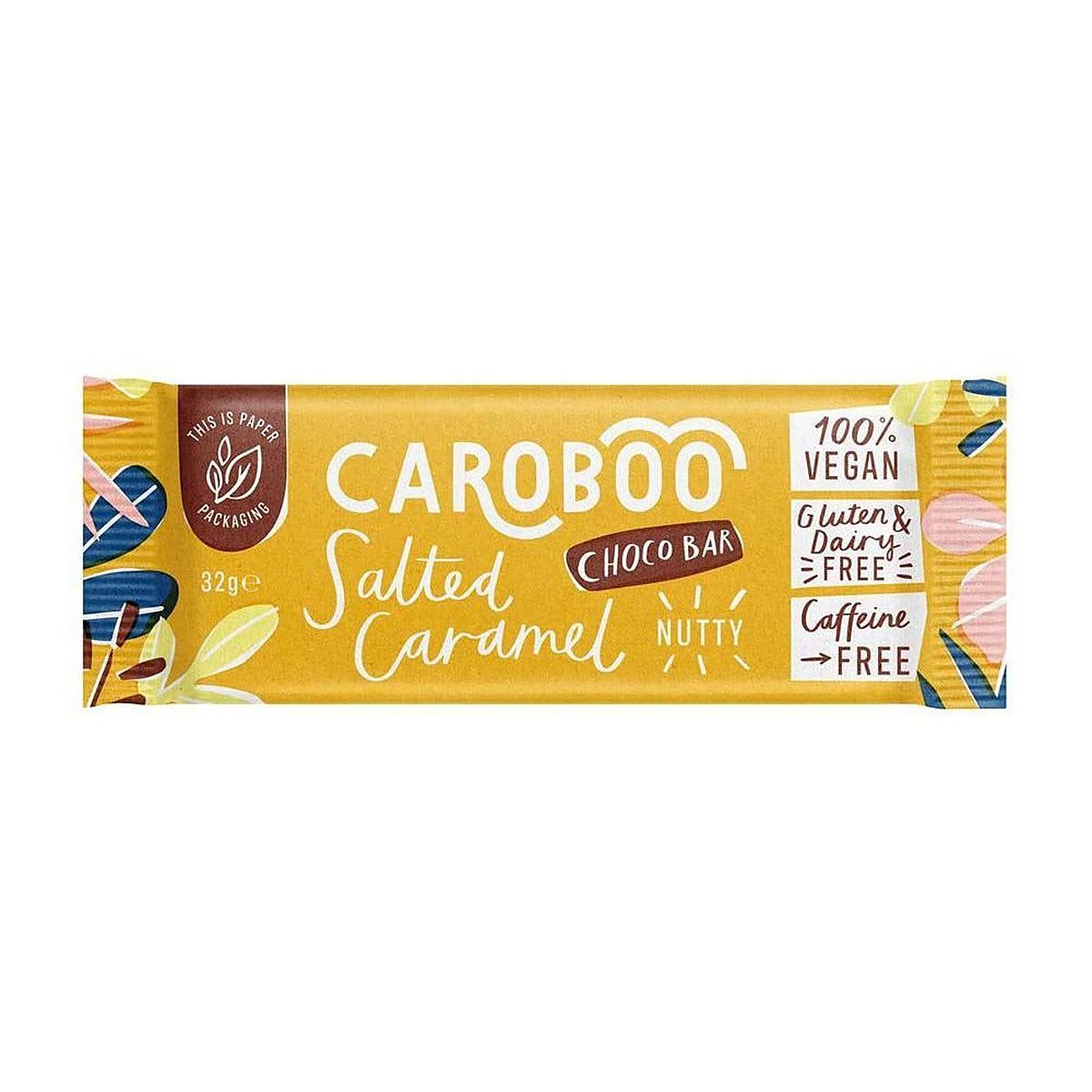 Caroboo Salted Caramel Nutty Carob Bar 32g - 20 Pack