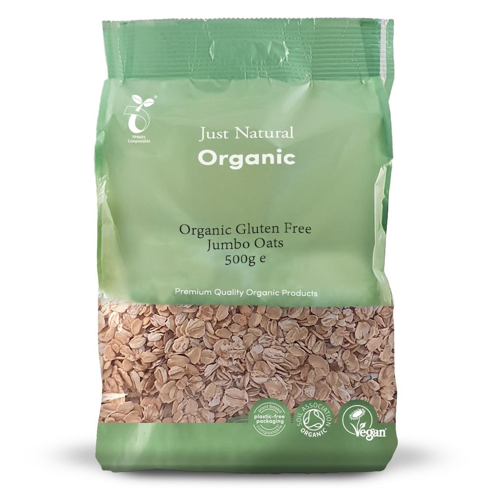 Just Natural Gluten Free Organic Gluten Free Jumbo Oats 500g