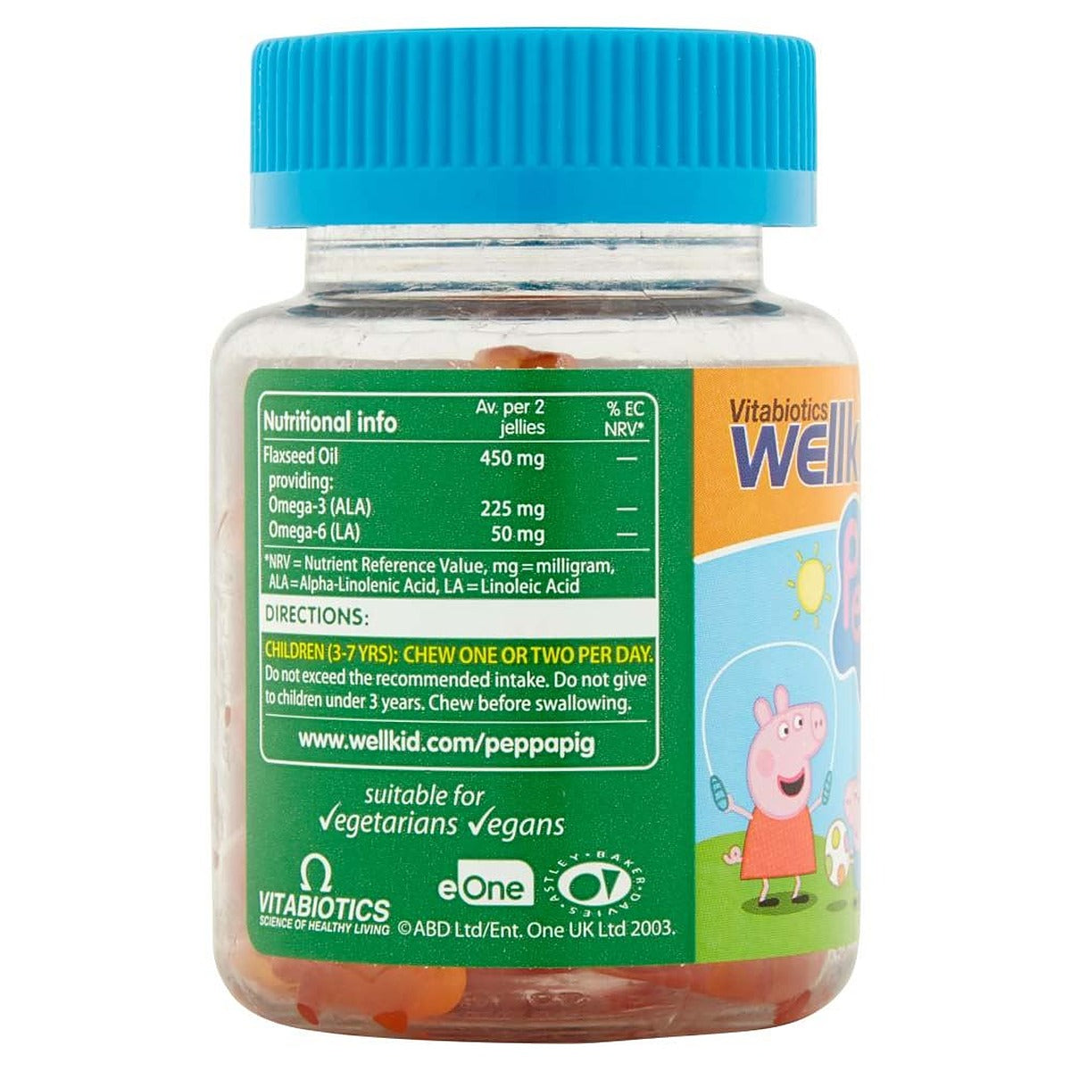 Vitabiotics WellKid Peppa Pig Omega-3 Flaxseed Oil 3-7 Years - 30 Soft Jellies - image 5