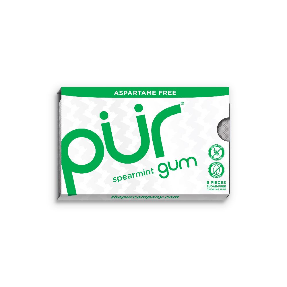 Pur Gum ASPARTAME FREE - PUR Gum Spearmint Blister Pack 9 Pieces
