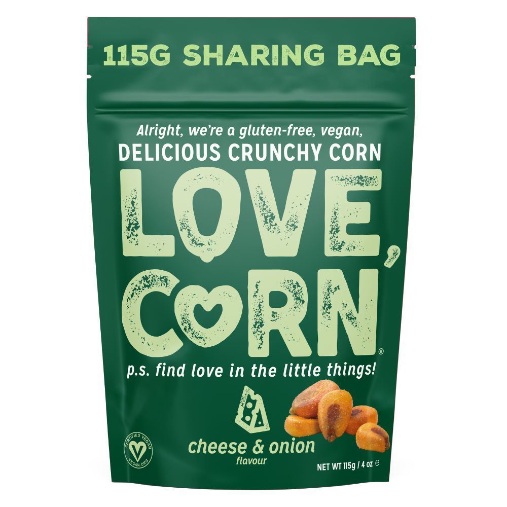 Love Corn Cheese & Onion Corn Snack 115g - 6 Pack