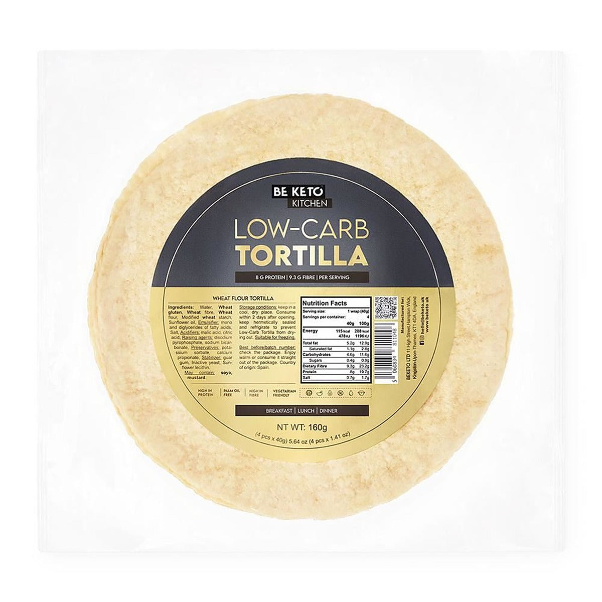 BeKeto Keto Low Carb Tortilla 4x40g