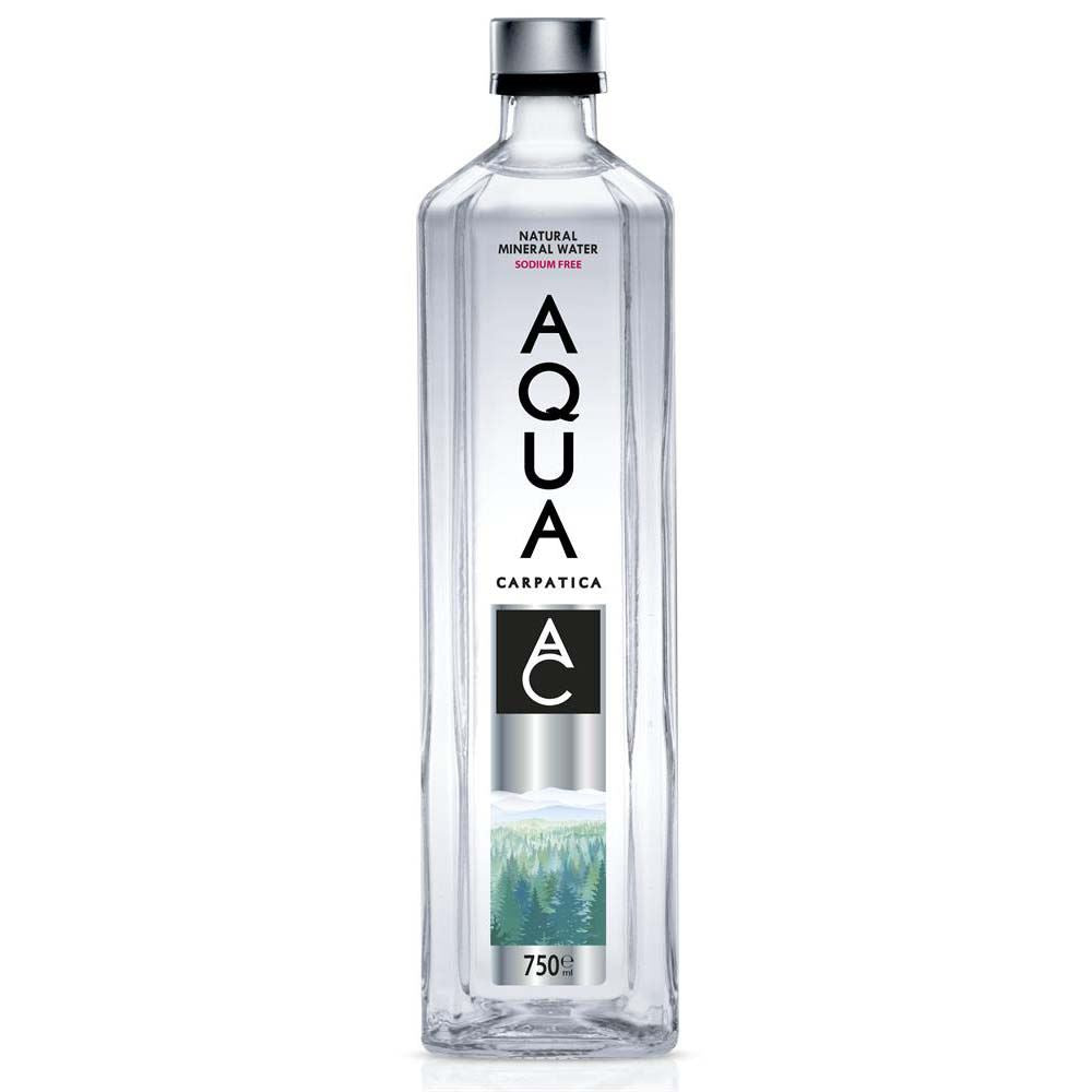AQUA Carpatica Still Natural Mineral Water 750ml GLASS