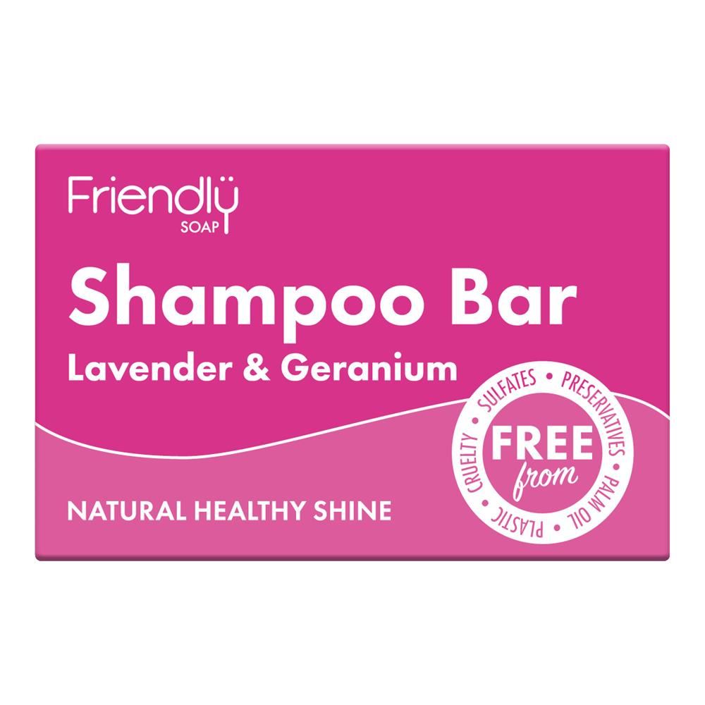 Friendly Soap Natural Shampoo Bar - Lavender & Geranium 95g