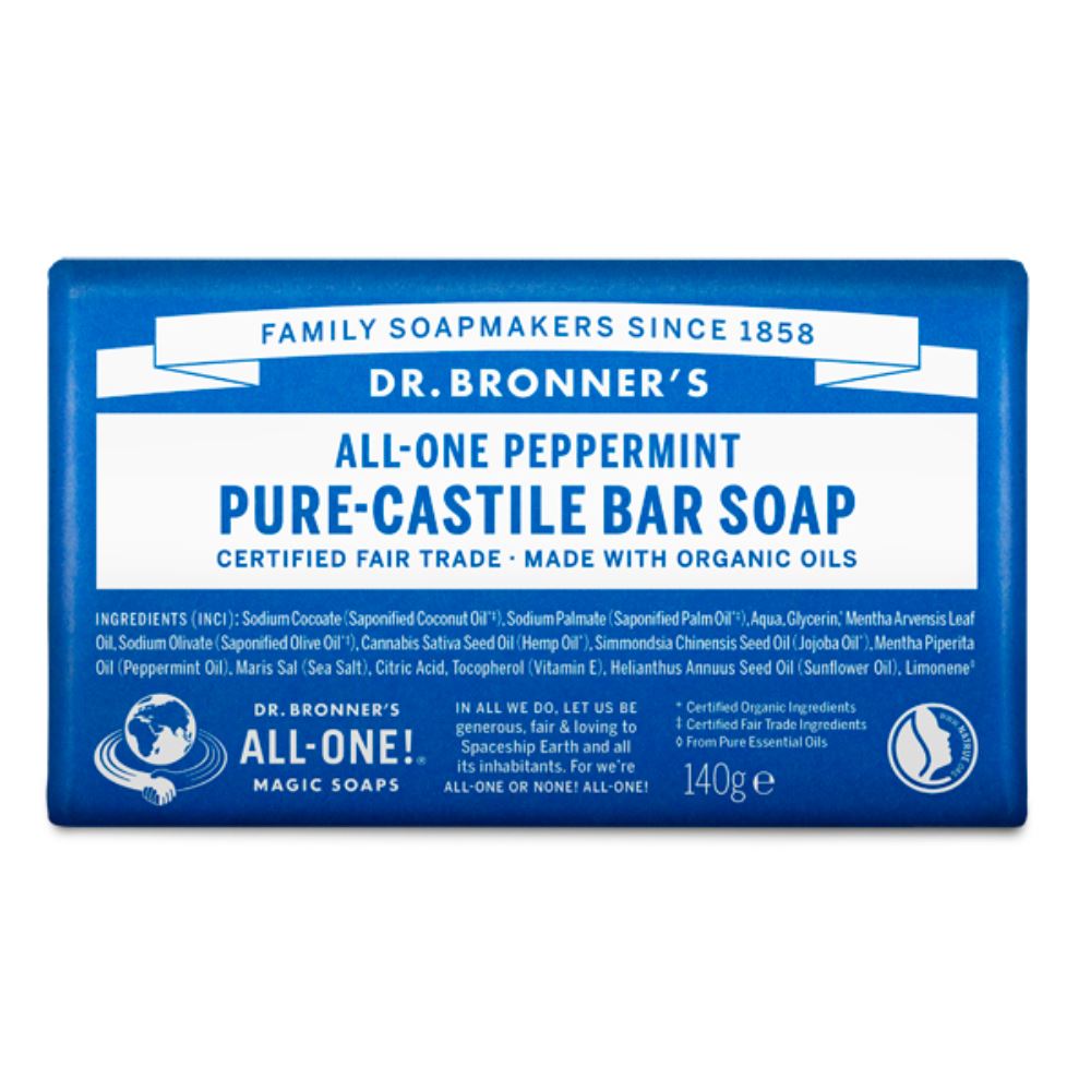 Dr Bronner's Pure Castile Bar Soap - 140g - All Scents