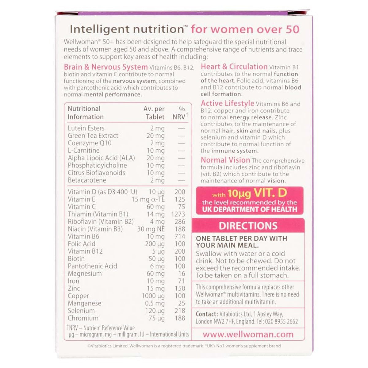 Vitabiotics Wellwoman 50+ - 30 Tablets - image 4