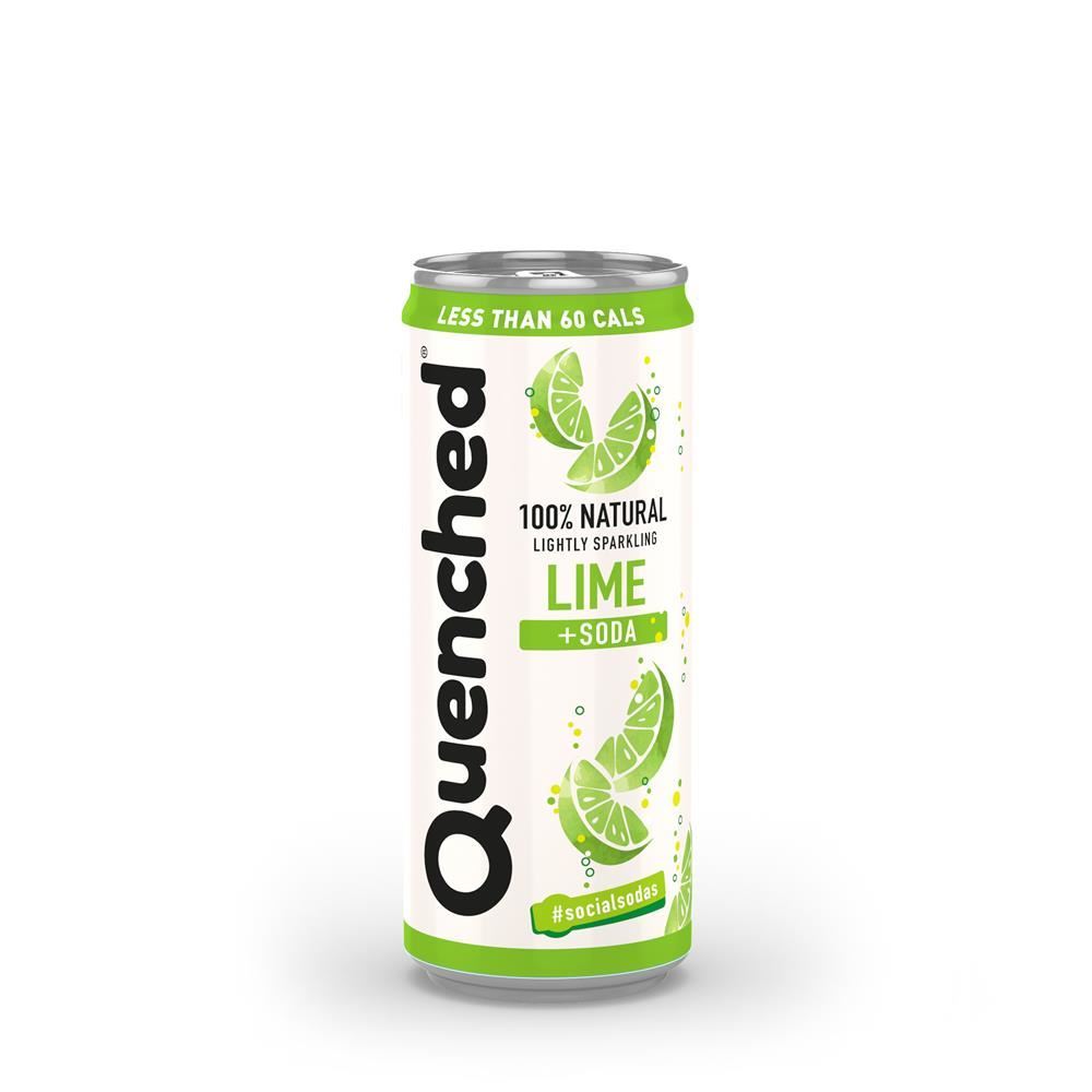 Quenched Quenched Lime + Soda 250ml - 6 Pack