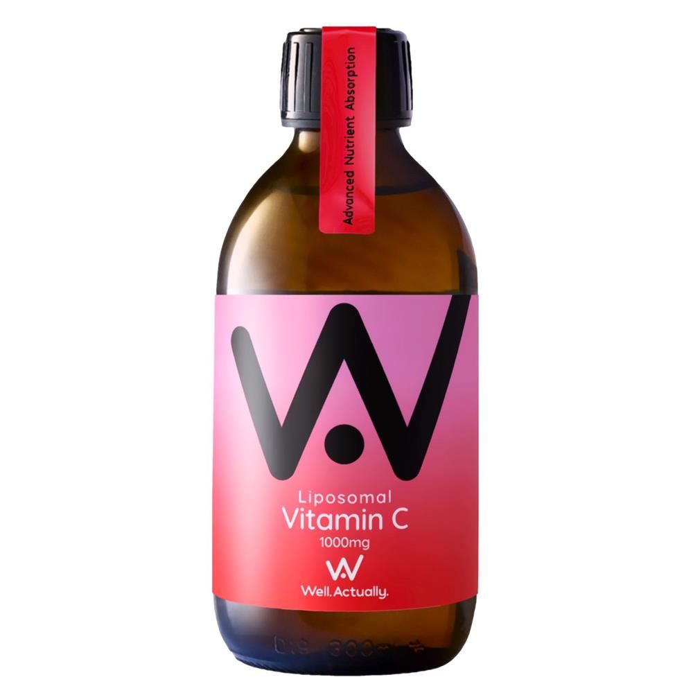 Well Actually Vitamin C 1000mg - Liposomal Liquid H - 250ml - Strawberry & Lyc