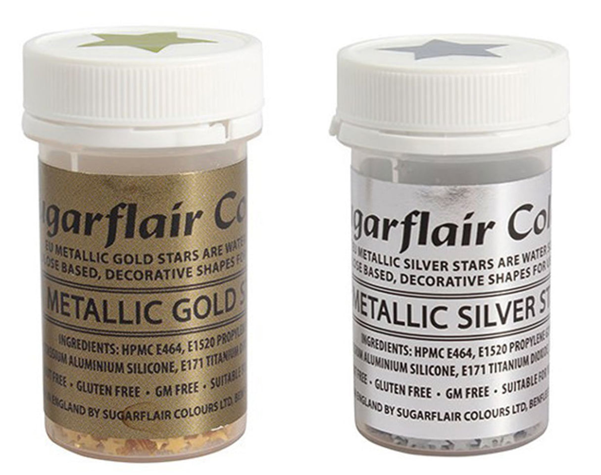 Sugarflair Metallic Edible Stars - 3g All Shades