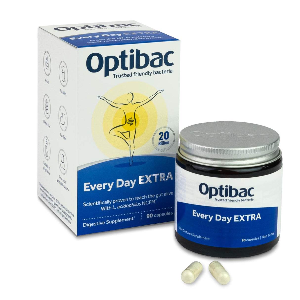 OptiBac Probiotics | For Every Day Extra Strength | 30 -90 Capsules