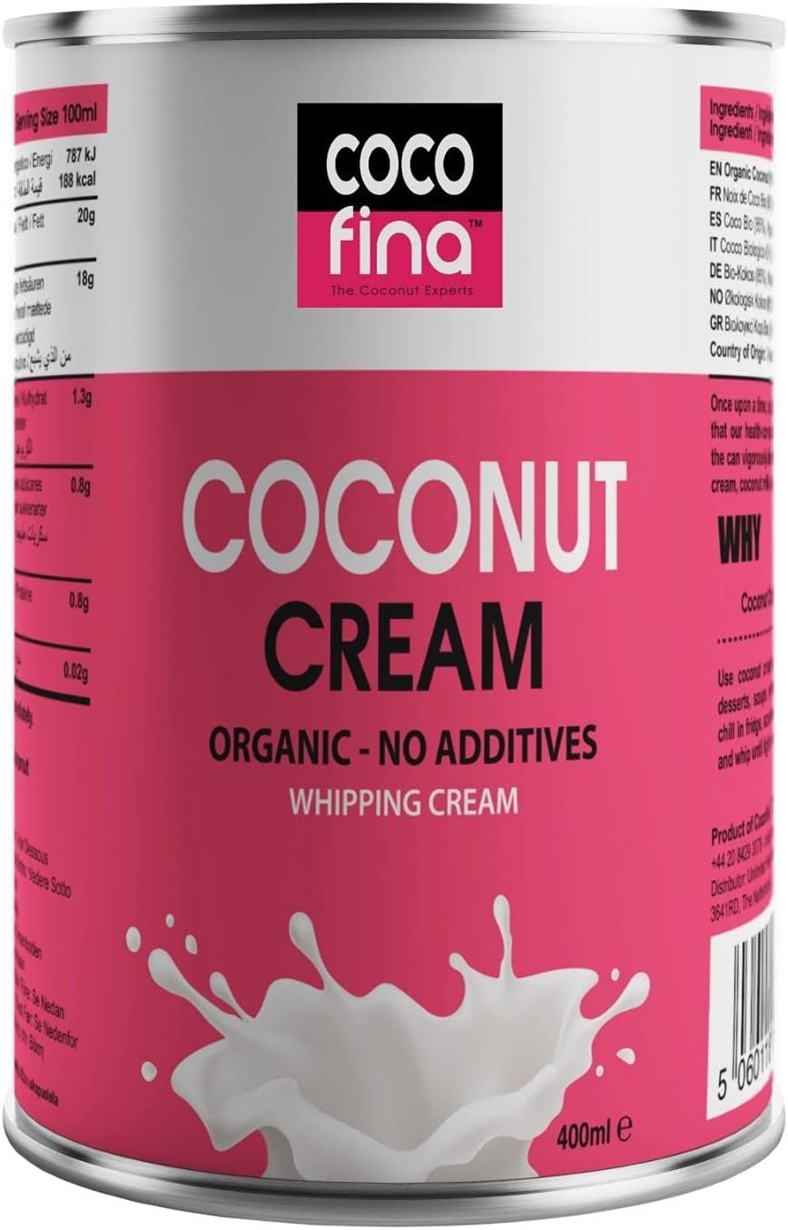 Cocofina Organic Coconut Cream - 400ml - Pack of 6