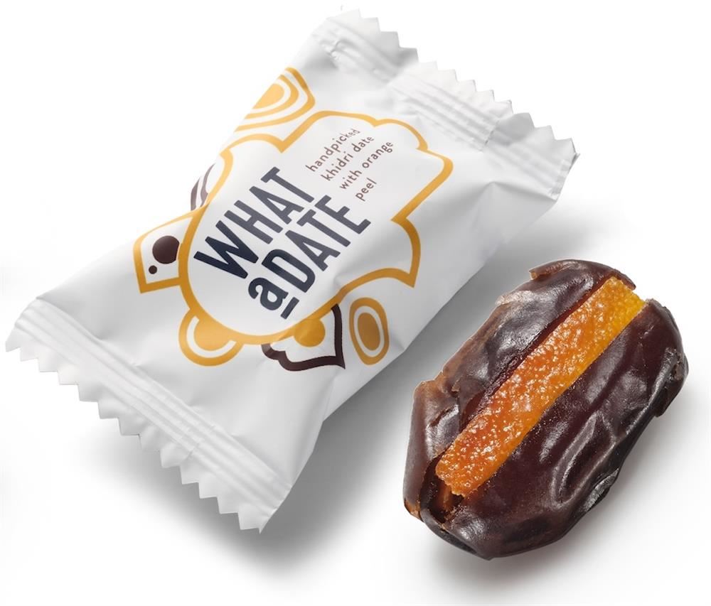 What a Date Singles with Orange Peel 12g - 30 Pack