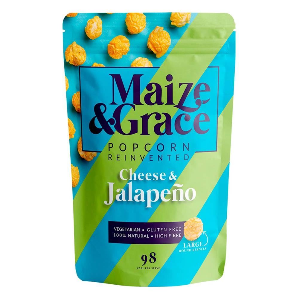 Maize and Grace Cheese & Jalapeno Popcorn 46g - 8 Pack