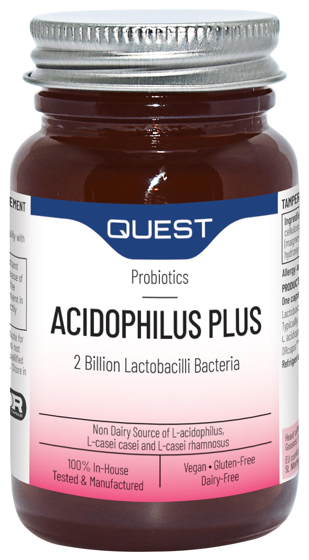 Quest Acidophilus Plus - Probiotic Supplement - 120 Capsules