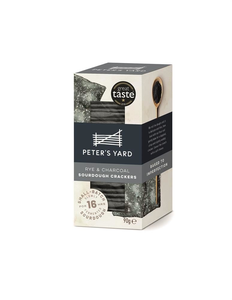 Peters Yard Rye & Charcoal Sourdough Cracker 90g