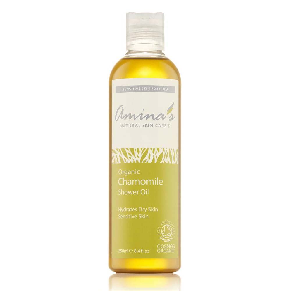 Amina's Organic Chamomile Shower Oil for Dry to Sensitive Skin 250ml