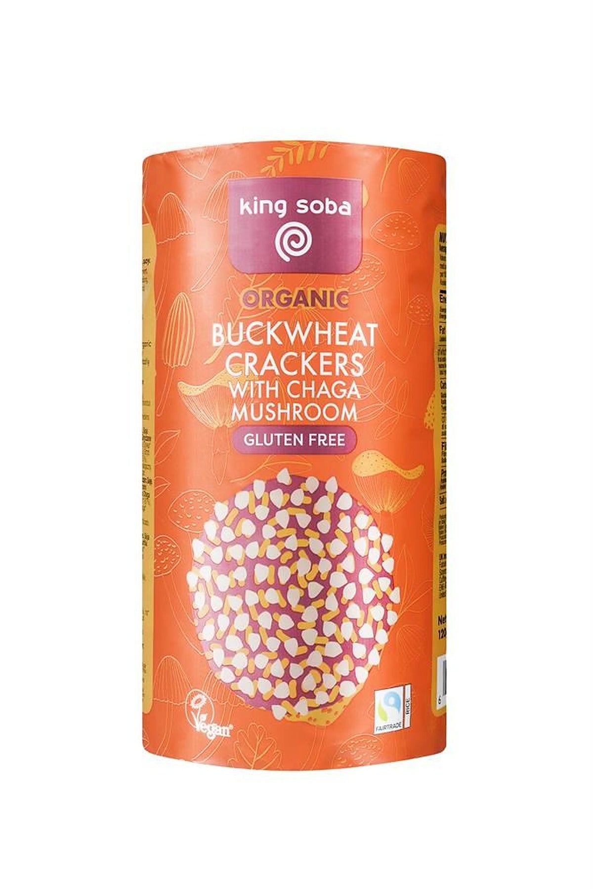 King Soba Org & FT Buckwheat Crackers with Chaga Mushroom 120g