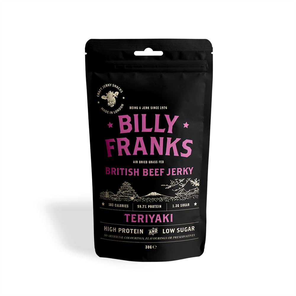 Billy Franks Gluten Free Teriyaki Beef Jerky 30g