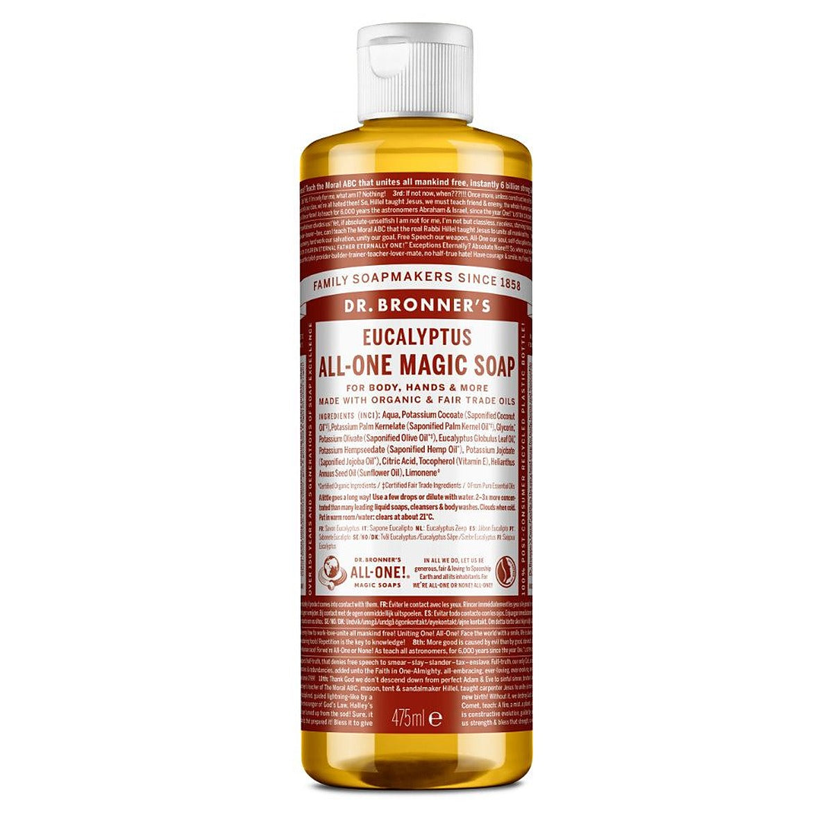 Dr Bronner Eucalyptus All-One Magic Soap 475ml Organic