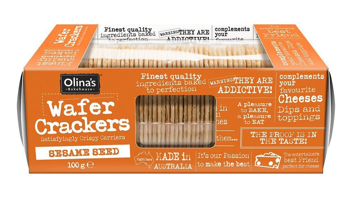 Olinas Bakehouse Wafer Crackers Sesame 100g