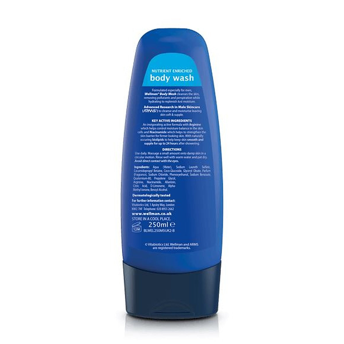 Vitabiotics Wellman Body Wash - 250ml - image 2