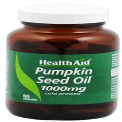 HealthAid Pumpkin Seed Oil 1000mg Equivalent 60 Capsules