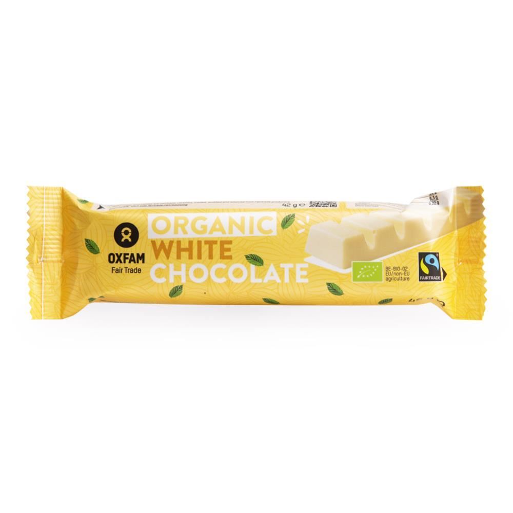Oxfam Fair Trade ORGANIC White Chocolate 42g - 24 Pack