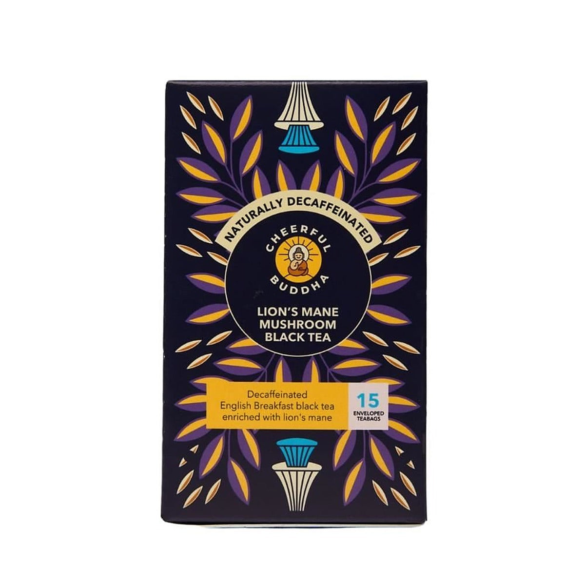 Cheerful Buddha Decaffeinated Lion's Mane Black Tea 15 bags