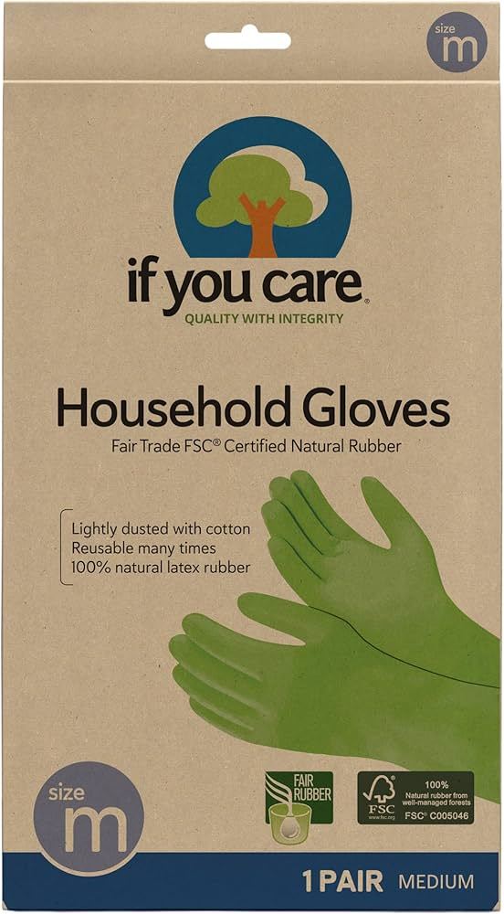 If You Care FSC FT Rubber Gloves Medium 1 Pair