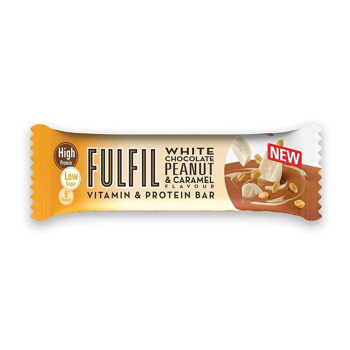 Fulfil Protein & Vitamin White Peanut and Caramel Bar 55g - 15 Pack