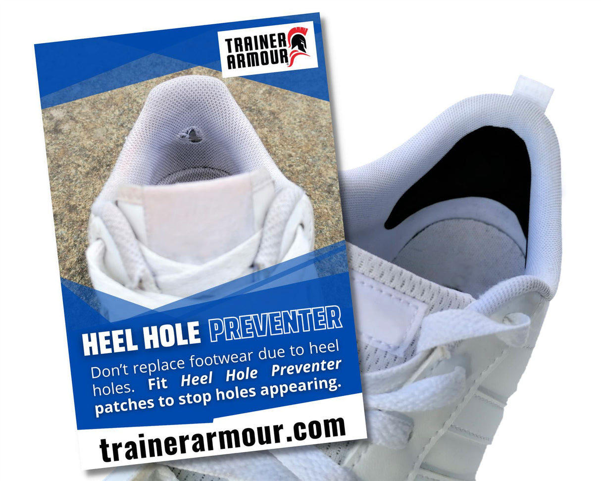 Trainer Armour Big Toe Hole & Heel Hole Preventer Patches - Black or White