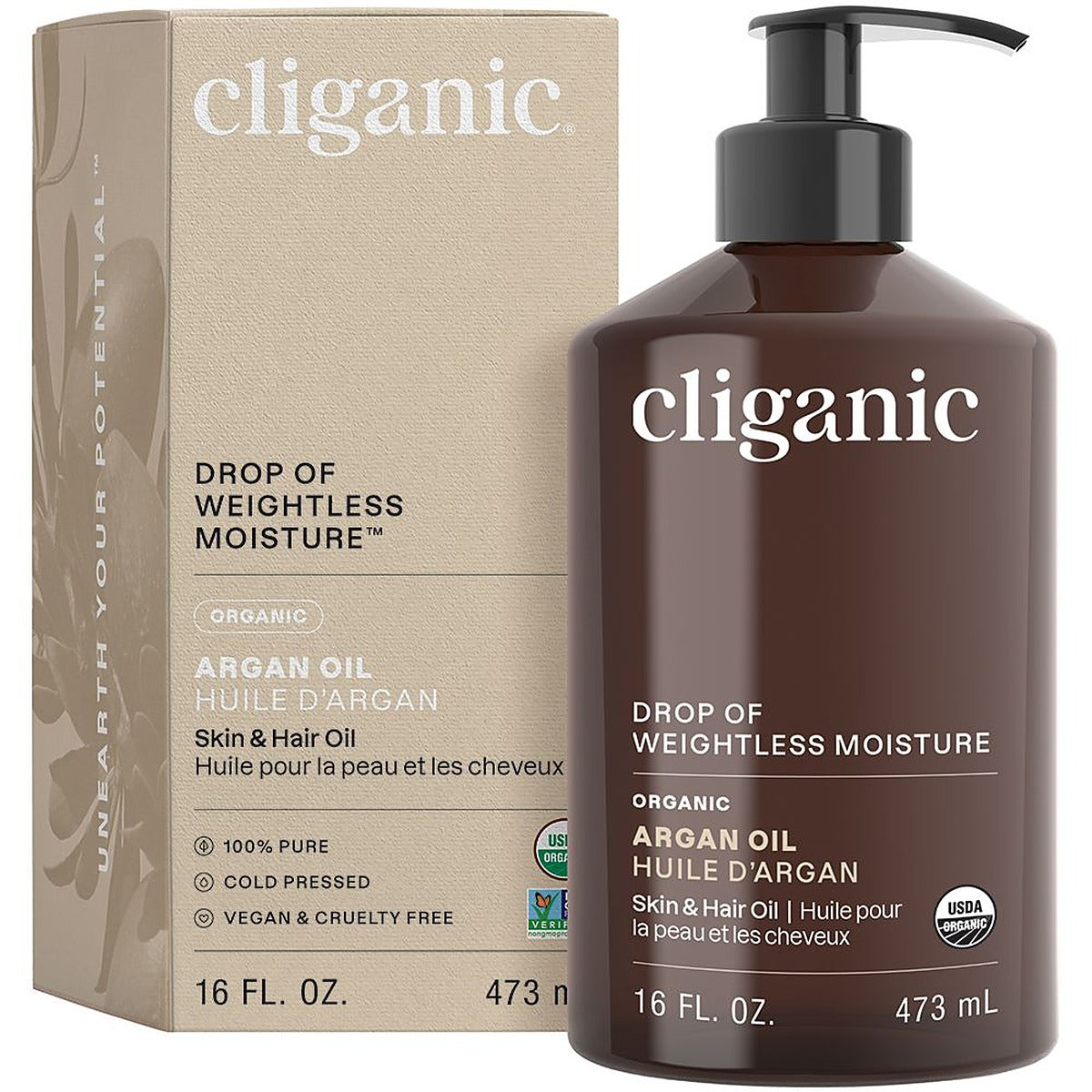 Cliganic Organic Argan Oil 16oz