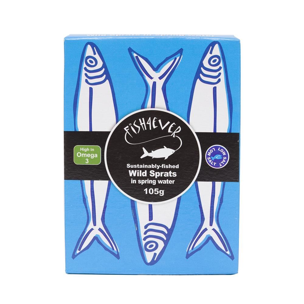 Fish4Ever Sprats in Spring Water 105g