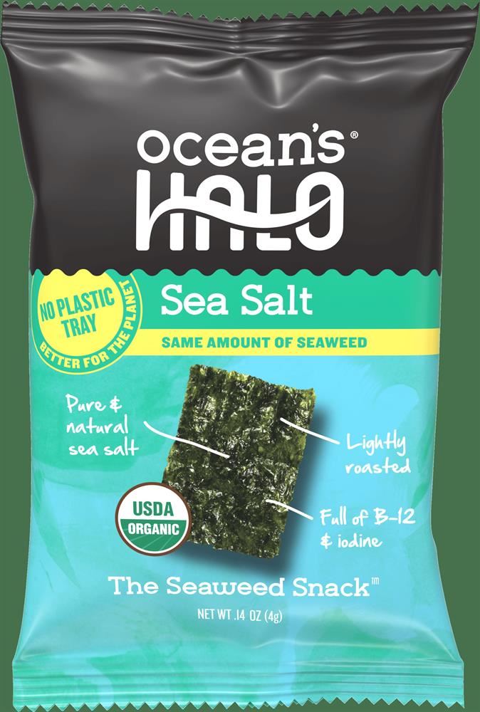 Ocean's Halo Trayless Sea Salt Seaweed Snack 4g