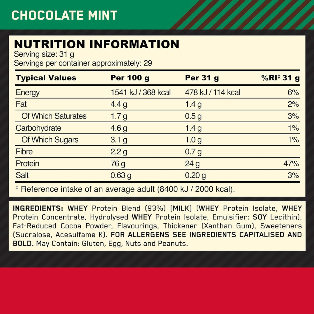 Optimum Nutrition Gold Standard 100% Whey Protein Powder - 900g/2.2kg/4.5kg